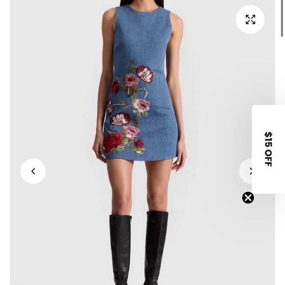 Alice & Olivia Cade Embroidered Mini Dress New SZ 6 & 8